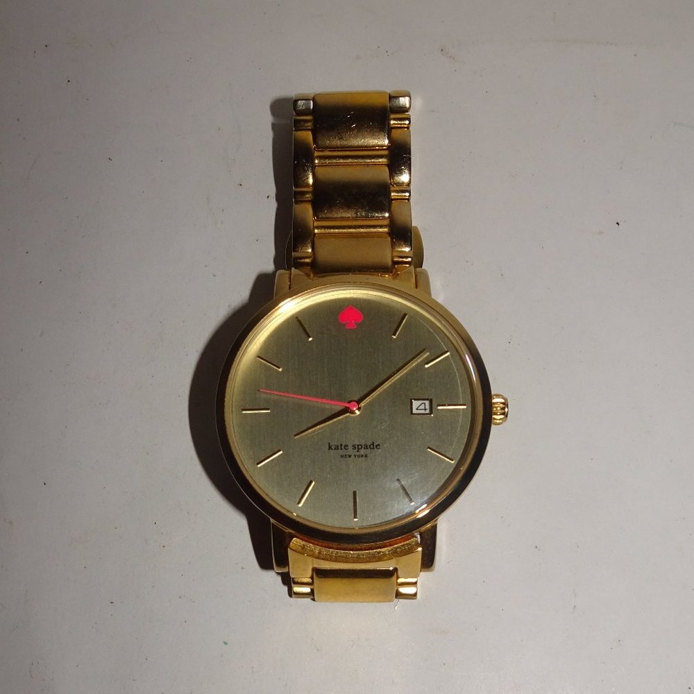 Kate Spade Gold Tone Live Colorfully Wristwatch